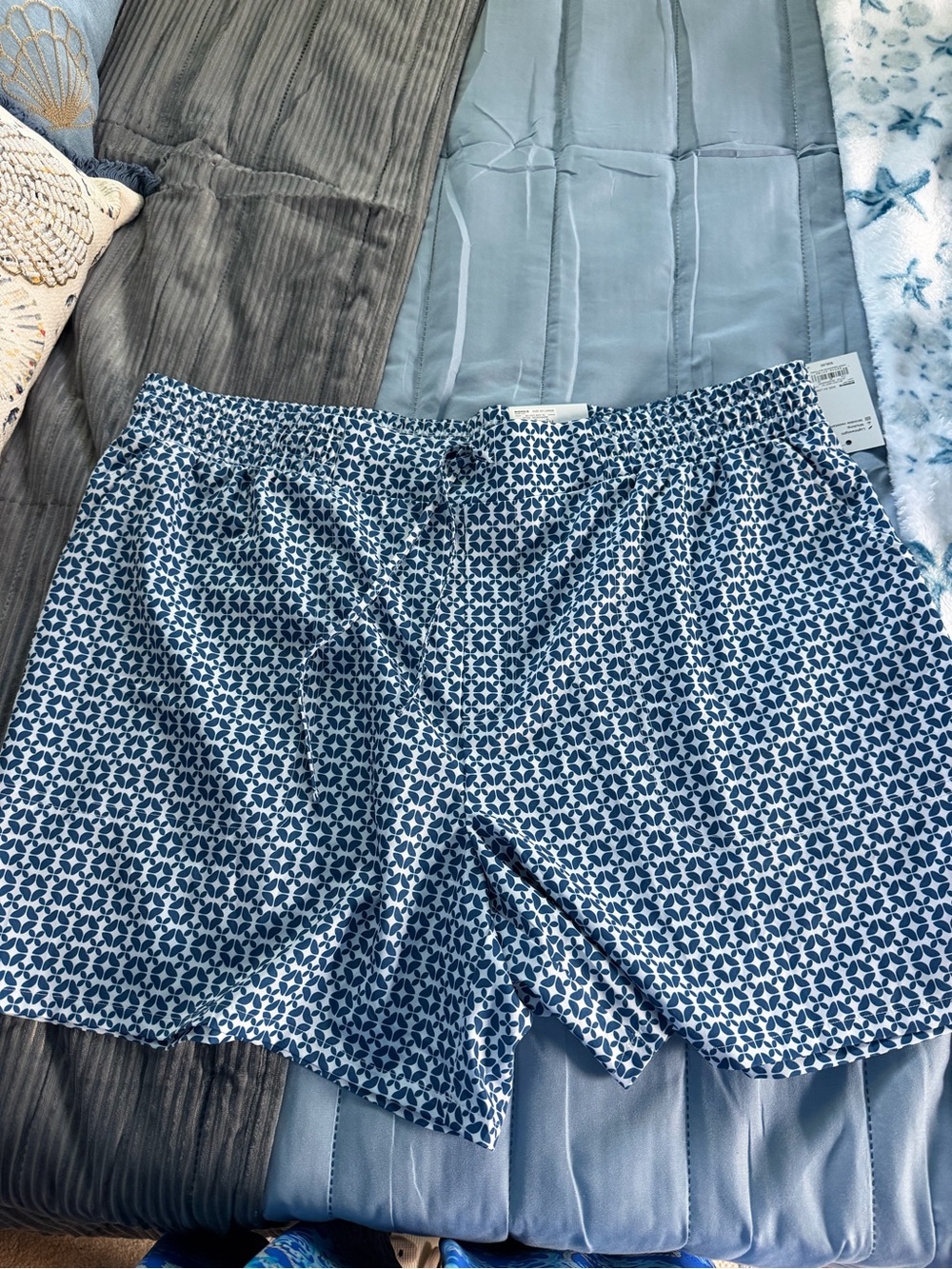 croft & barrow Navy Geometric-Print Women's Shorts